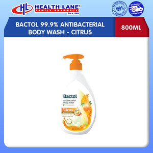 BACTOL 99.9% ANTI-BACTERIAL BODY WASH 800ML- CITRUS